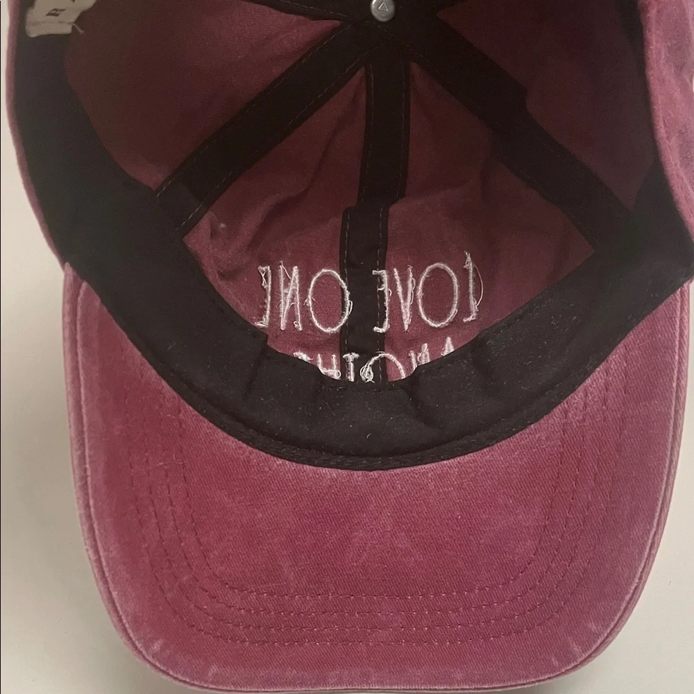 Rae Dunn Mauve 'Love One Another' Cap OS